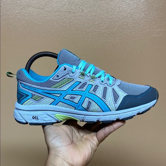 ASICS Gel Venture 7 “Gray Blue Volt” Trail Running Sneakers - Picture 4 of 17